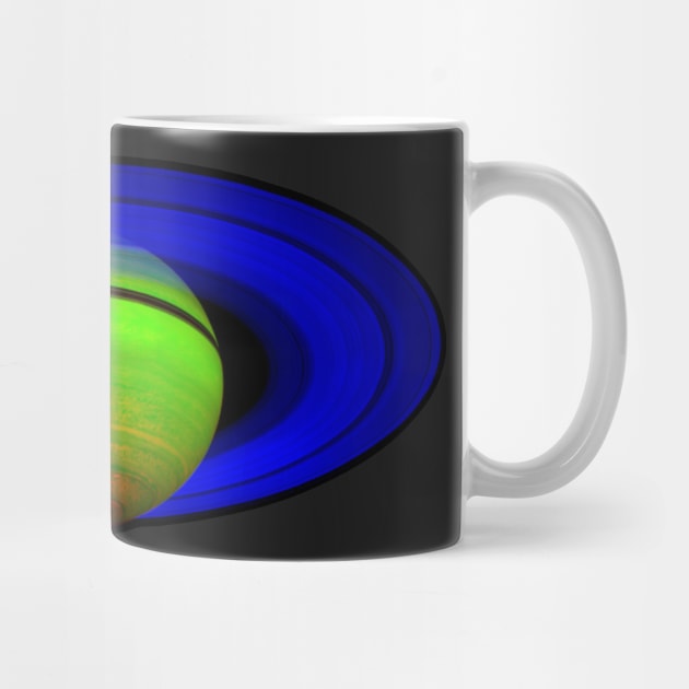 Saturn in Blue and Green by spacerobot